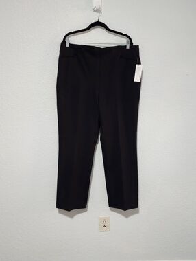 Straight Leg Tummy Control Trouser Black Pants  XL Career Office Wear NWT